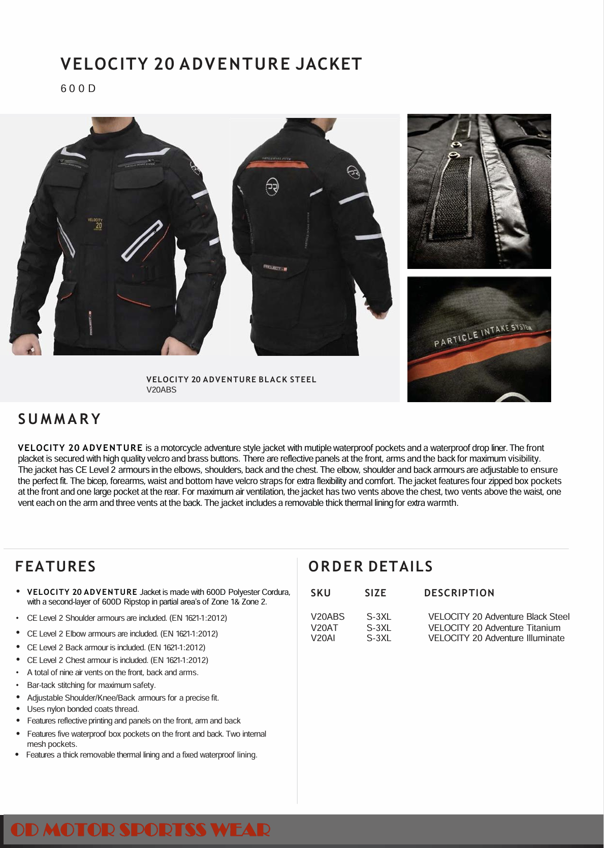 Velocity 20 Adventure Jacket